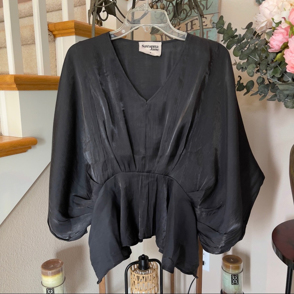 Savanna Jane | Unique shimmering Black Top